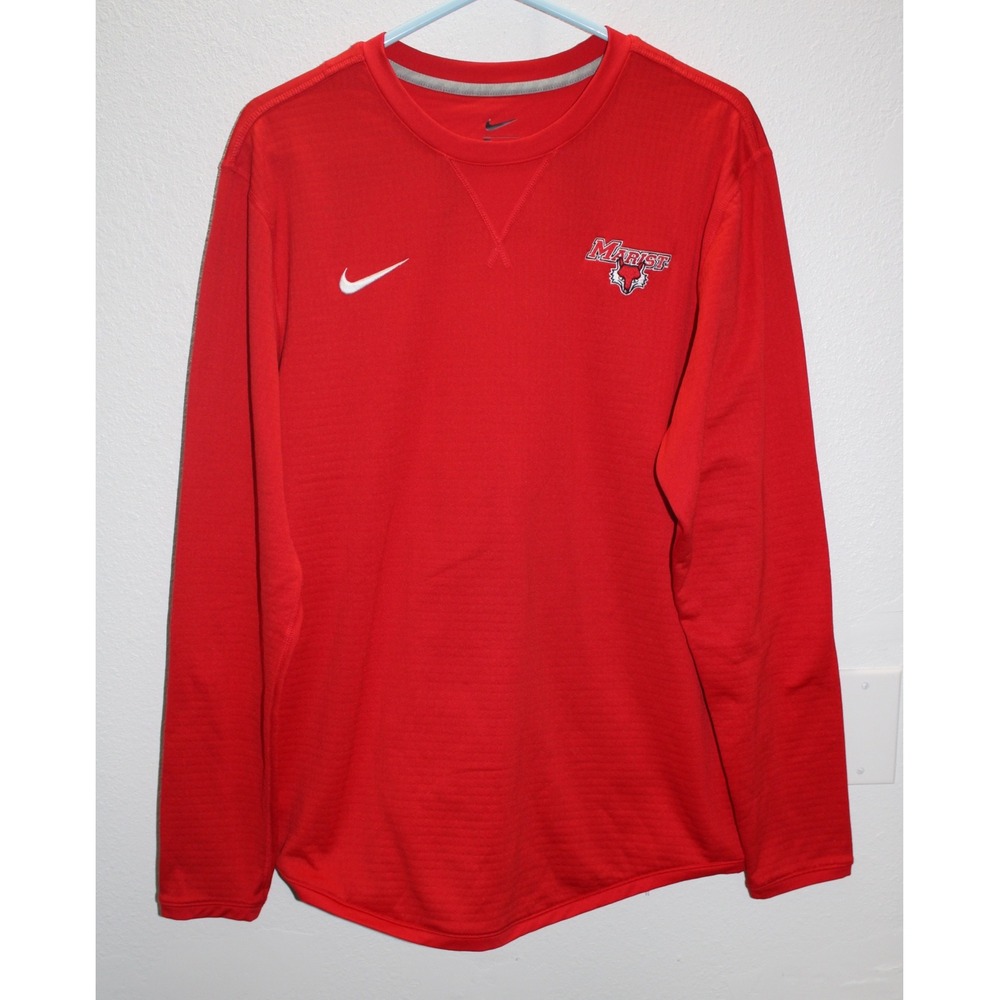 Nike‎ Marist College Red Long Sleeve Crew Neck Sweatshirt Men's Medium